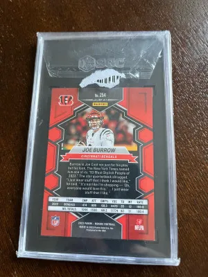 2023 Panini Mosaic Joe Burrow National Pride Honeycomb SP SGC 10 back