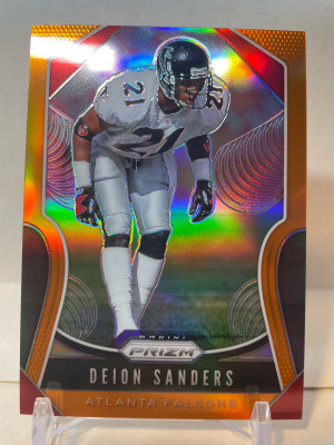 2018 Prizm Deion Sanders Orange /249 front