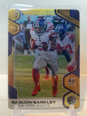 2019 Elements Gold Saquon Barkley/25 Metal front