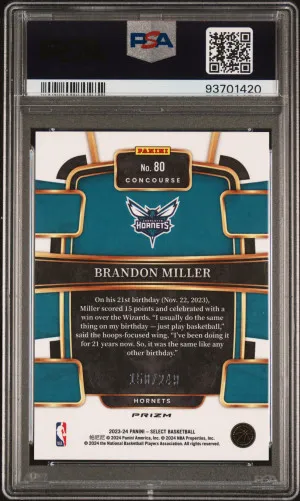 2023 Panini Select Brandon Miller Blue Scope back