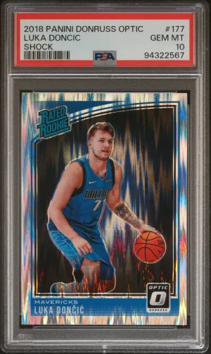 2018 Panini Donruss Optic Luka Doncic Shock front