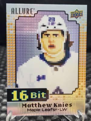 2023-24 Upper Deck Allure Matthews Knies 16 Bit Rookie SSP B-19 front