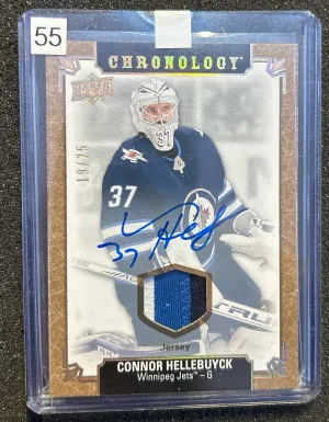 Connor Hellebuyck Patch Auto /25 front