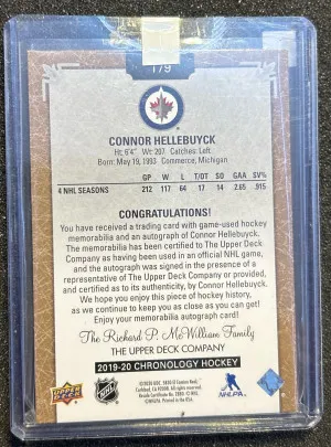 Connor Hellebuyck Patch Auto /25 back