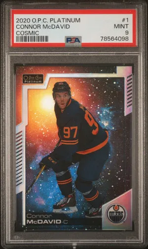 2020 O-Pee-Chee Platinum Connor Mcdavid Cosmic front