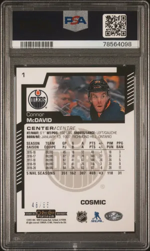 2020 O-Pee-Chee Platinum Connor Mcdavid Cosmic back