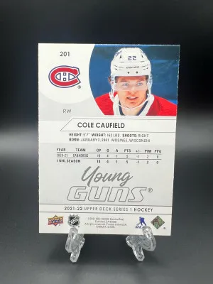 Cole Caufield Young Guns back
