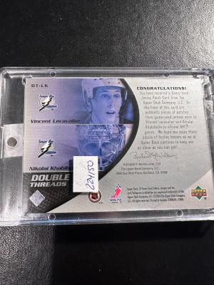 2004 SPGU double threads patches lecavalier khabibulin /60 back
