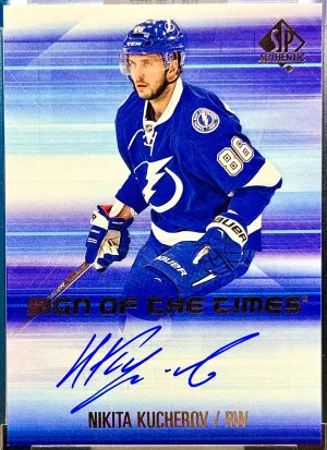 Nikita Kucherov 2015-16 SP Authentic Sign Of The Times Auto front
