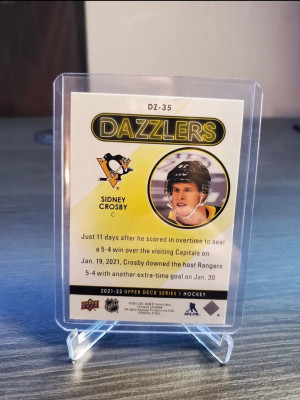 2021-22 Upper Deck Series 1 - Dazzlers Green #DZ-35 Sidney Crosby back