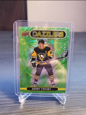 2021-22 Upper Deck Series 1 - Dazzlers Green #DZ-35 Sidney Crosby front