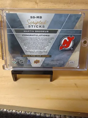 2015-16 Upper Deck The Cup Scripted Sticks Martin Brodeur Auto/35 back