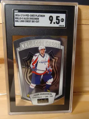 2016-17 O-Pee-Chee Platinum Alex Ovechkin Logo Crest SGC 9.5 front