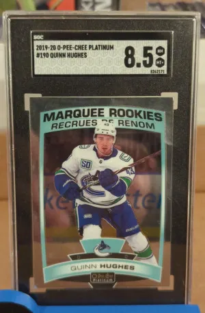 2019/20 O-PEE-CHEE Platinum Quinn Hughes Marquee Rookie front