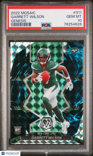 Garrett Wilson 2022 Panini Mosaic #311 Genesis PSA10 front