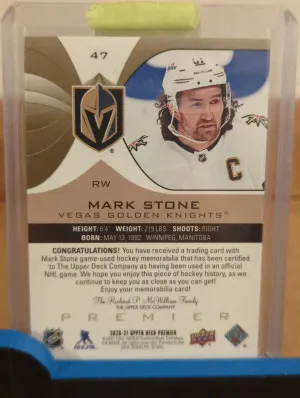 2020/21 Premier Mark Stone Patch 21/25 back