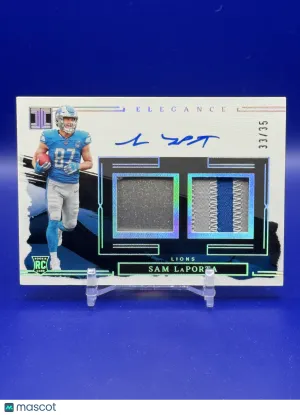 2023 Panini Impeccable Sam LaPorta #33/35 front