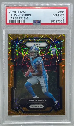 2023 Panini Prizm Jahmyr Gibbs Lazer Prizm front