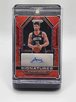 2022-23 Panini Prizm Signatures Choice Red Alperen Sengun front