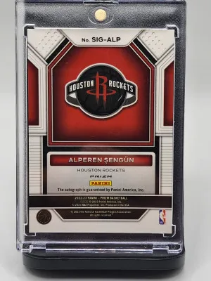2022-23 Panini Prizm Signatures Choice Red Alperen Sengun back