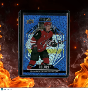 2022-23 Upper Deck Allure Clayton Keller Blue Line 23/35 #86 front
