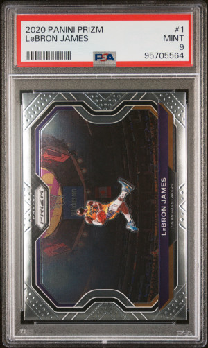 2020 Panini Prizm #1 Lebron James PSA 9 front