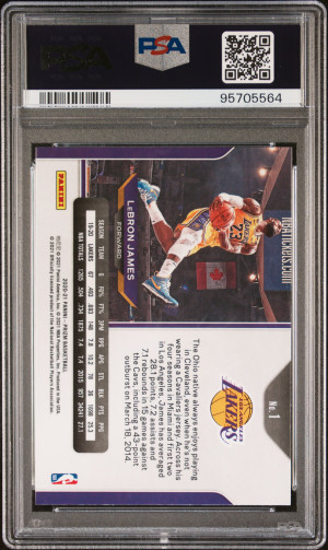 2020 Panini Prizm #1 Lebron James PSA 9 back