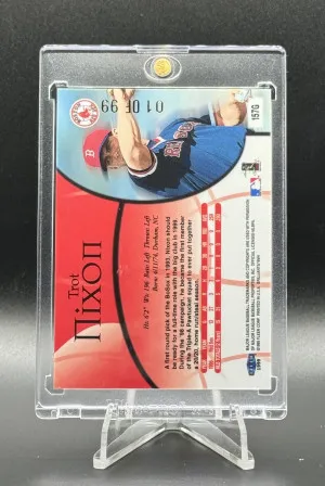 1999 Fleer Brilliants Gold 1/99 Trot Nixon back