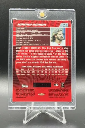 2005 Finest Xfractor Johnny Damon /250 back