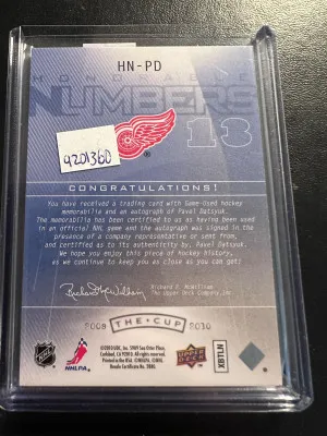 2009-10 the cup honorable numbers pavel datsyuk /13 back