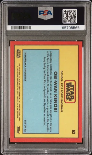 2024 Topps Star Wars Throwback Thursday Obi-Wan Kenobi #63 PSA 8 back