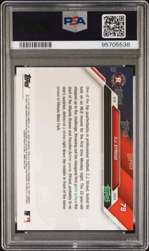 2024 Topps Now #79 CJ Stroud Purple /25 PSA 10 back