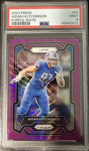 2023 Prizm Purple Wave Aidan Hutchinson #/99 front