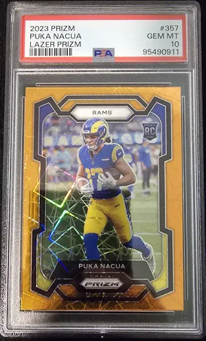 2023 Prizm Puka Nacua Lazer Prizm front