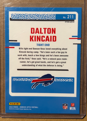 2023 Panini Dalton Kincaid Pink Refractor #211 RC back