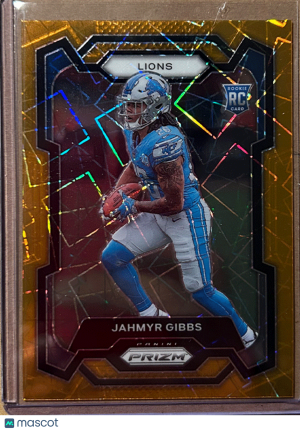 2023 Panini Prizm Jahmyr Gibbs #331 RC Orange Lazer front