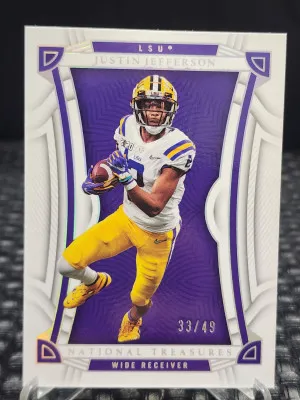 2023 Panini National Treasures Collegiate - Silver #9 Justin Jefferson /49 front