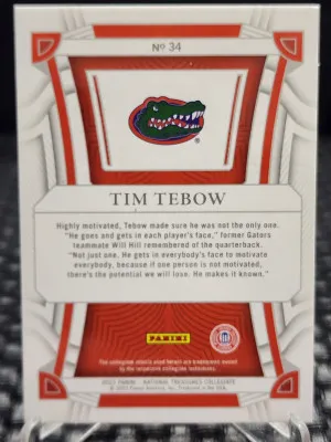 2023 Panini National Treasures Collegiate Tim Tebow - Green #34 /5 back
