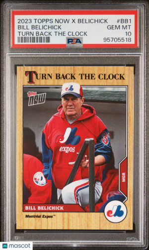 2023 Topps Now X #BB1 Bill Belichick Turn Back The Clock PSA 10 front