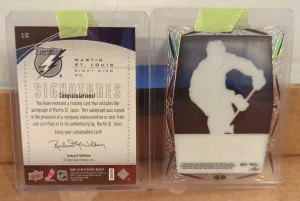 2024 Leaf Martin St. Louis Auto 2/3 & 2009/10 Be A Player Auto back