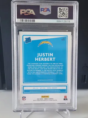 2020 Panini Donruss Justin Herbert back