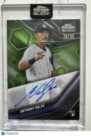 Topps Chrome black Anthony Volpe Auto front