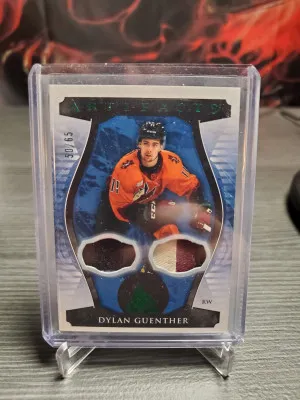 2023-24 Upper Deck Artifacts - Emerald Material #81 Dylan Guenther /65 (MEM) front