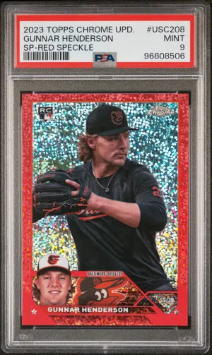 2023 Topps Chrome Update Gunnar Henderson Sp-Red Speckle front