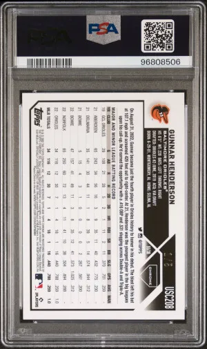 2023 Topps Chrome Update Gunnar Henderson Sp-Red Speckle back