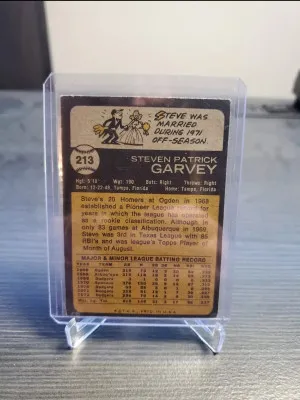 1973 Topps - #213 Steve Garvey back