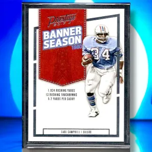 2017 Panini Prestige Football Earl Campbell Houston Oilers HOF #4 back