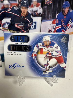 2020-21 SP Authentic Sign of The Times Adam Fox front