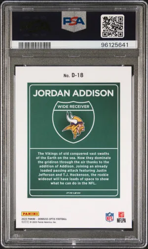 2023 Panini Donruss Optic Downtown! Jordan Addison back