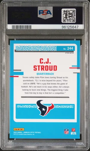 2023 Panini Donruss Optic Cj Stroud Pink back